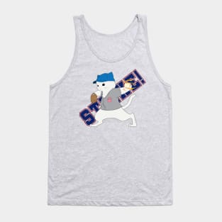 Baseball Pitcher Cat Tank Top